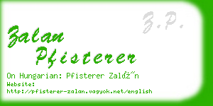 zalan pfisterer business card